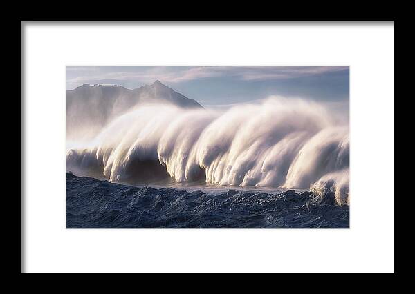 Wave Framed Print featuring the photograph Big Waves by Mikel Martinez de Osaba