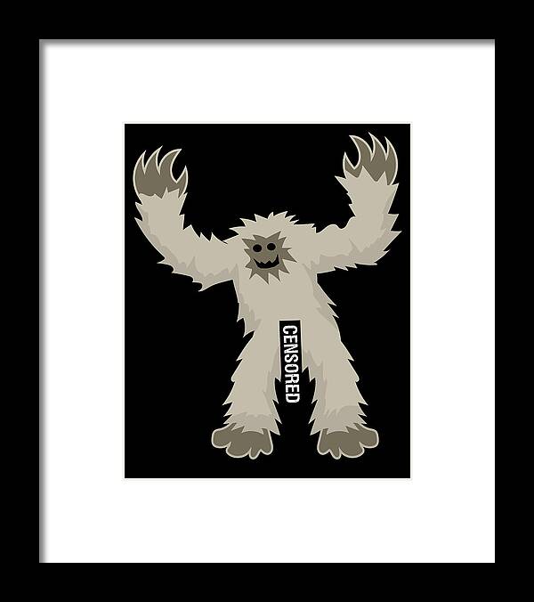 Funny Framed Print featuring the digital art Bigfoot Erotica by Flippin Sweet Gear