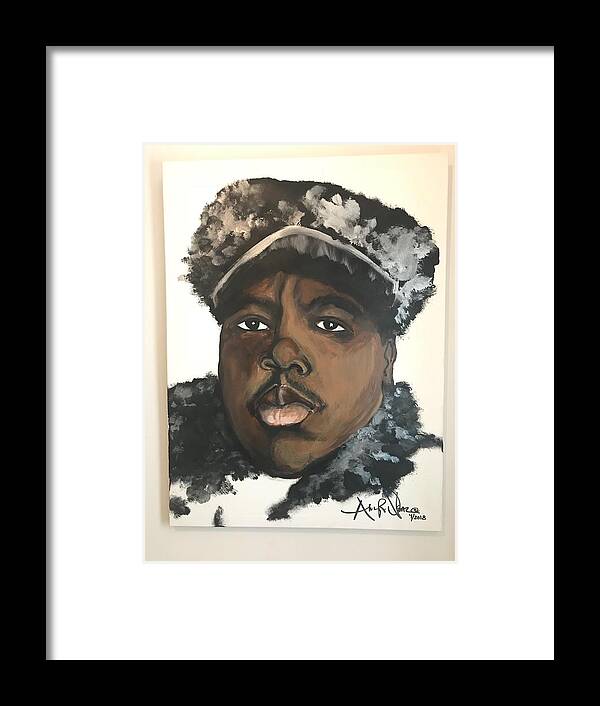  Framed Print featuring the painting Biggie by Angie ONeal