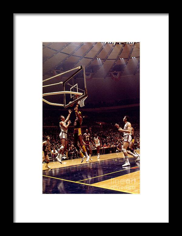 Nba Pro Basketball Framed Print featuring the photograph Bill Bradley and Wilt Chamberlain by Dick Raphael