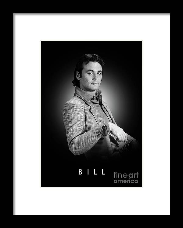 Bill Murray Framed Print featuring the digital art Bill Murray by Bo Kev