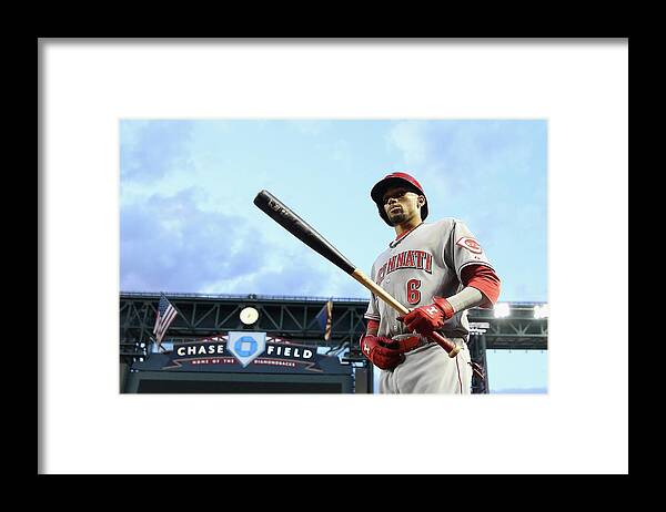 National League Baseball Framed Print featuring the photograph Billy Hamilton by Christian Petersen