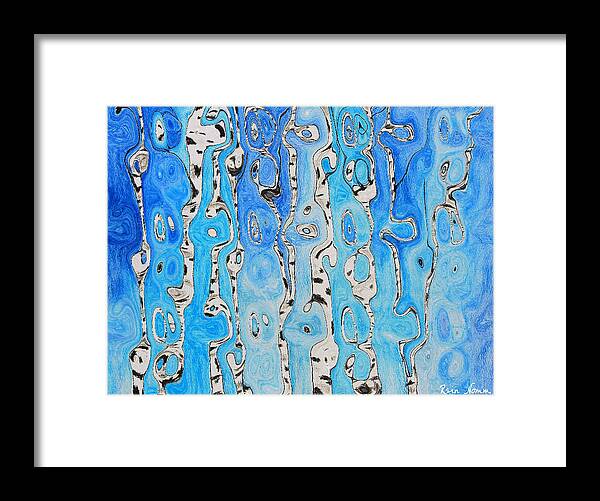  Framed Print featuring the mixed media Birches by Rein Nomm
