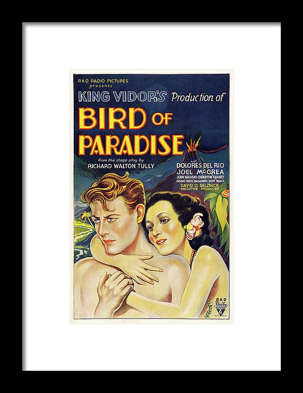 Synopsis Framed Print featuring the mixed media ''Bird of Paradise'', 1932 by Movie World Posters