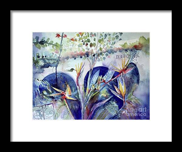 Flowers Framed Print featuring the painting Bird of Paradise by Glen Neff