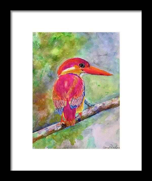Rufous Framed Print featuring the painting Bird of the Heavens by Cheryl Wallace
