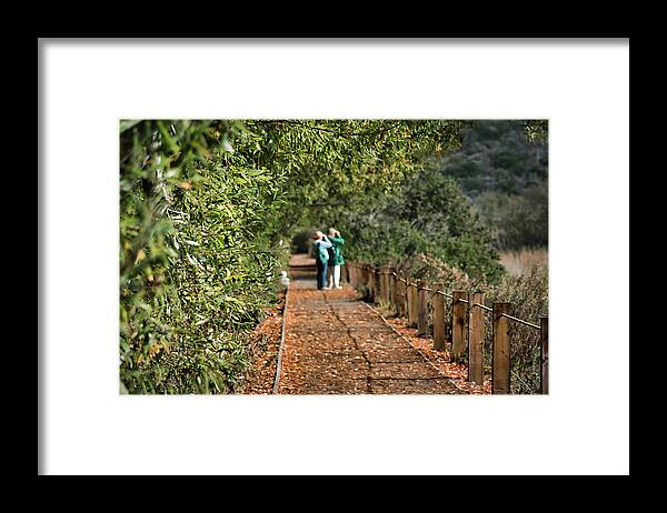 San Elijo Framed Print featuring the photograph Bird Watching at San Elijo Lagoon by American Landscapes