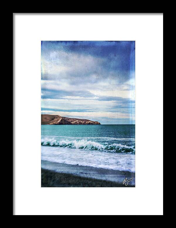 Sky Framed Print featuring the photograph Birdlings View by Roseanne Jones