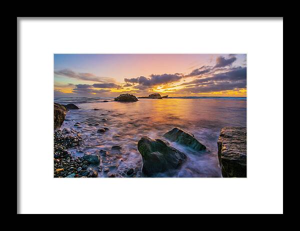 California Sunset Framed Print featuring the photograph Birdrock Sunset by Local Snaps Photography