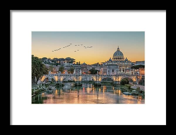 Above Framed Print featuring the photograph Birds Filght by Manjik Pictures