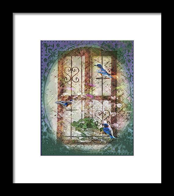 Photography Framed Print featuring the photograph Birds in the Kitchen by Shara Abel