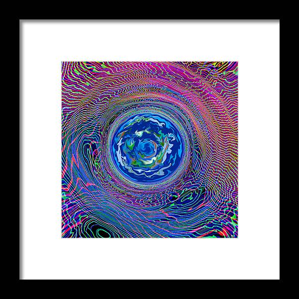 Earth Abstract Framed Print featuring the digital art Birth of Earth by Donna Proctor