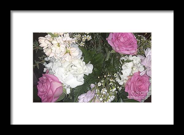 Flowers Framed Print featuring the photograph Birthday flowers by Nancy Graham