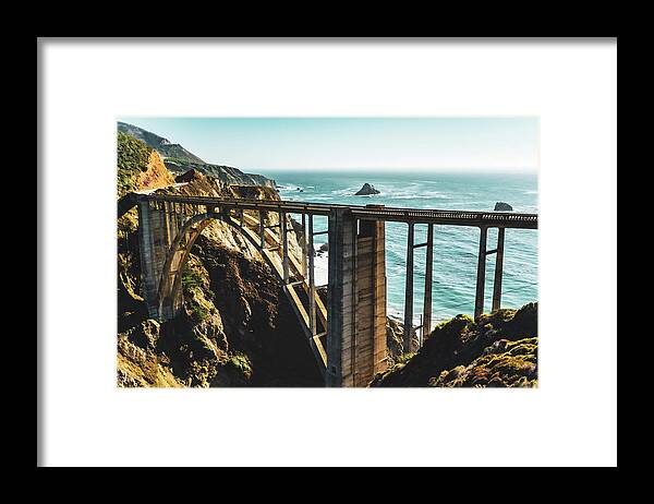  Framed Print featuring the photograph Bixby Creek Bridge on HWY 1 by Local Snaps Photography