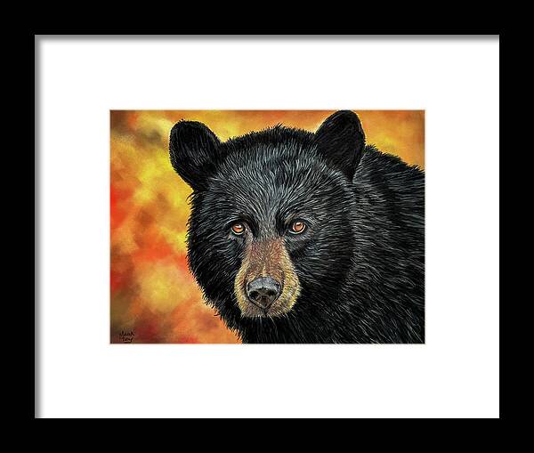 Bear Framed Print featuring the painting Black and Gold by Mark Ray