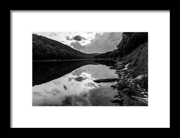Rivers Framed Print featuring the photograph Black and White Photography - Delaware River by Amelia Pearn