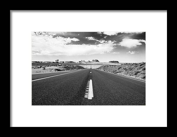 Arizona Framed Print featuring the photograph Black Arizona Series - The Valley Drive by Philippe HUGONNARD