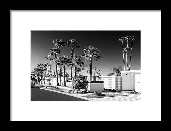 Architecture Framed Print featuring the photograph Black California Series - Retro White House by Philippe HUGONNARD