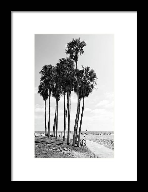Santa Monica Framed Print featuring the photograph Black California Series - Venice Beach Alley by Philippe HUGONNARD