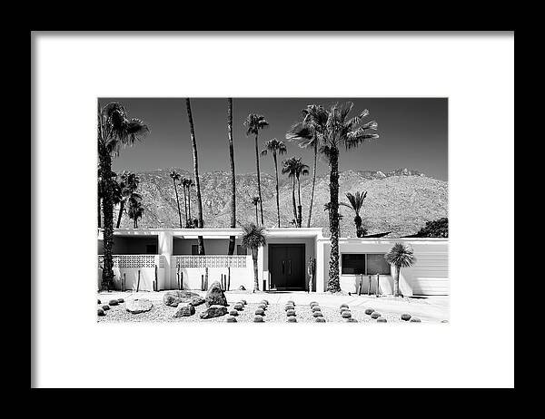 Architecture Framed Print featuring the photograph Black California Series - White House Palm Springs by Philippe HUGONNARD