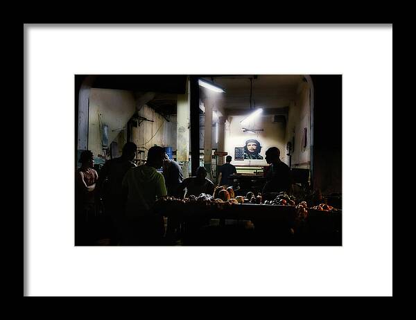 Cuba Framed Print featuring the photograph Black Market at night by Micah Offman