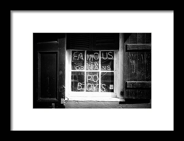 Louisiana Framed Print featuring the photograph Black NOLA Series - Famous New Orleans by Philippe HUGONNARD