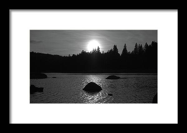 Winter Sun Framed Print featuring the photograph Black or White by Karine GADRE