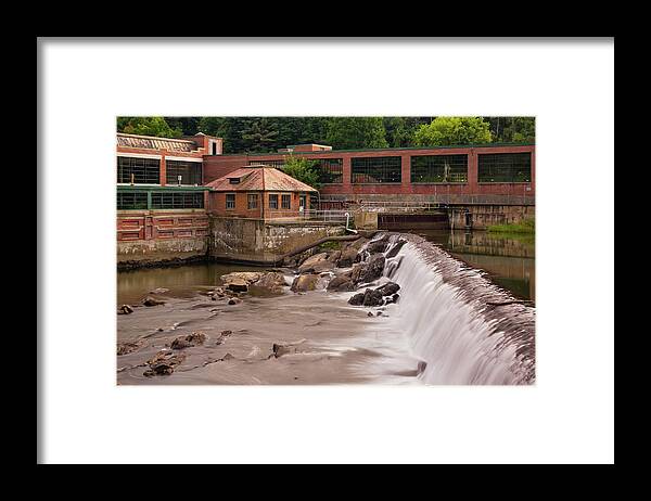 Black Framed Print featuring the photograph Black River Falls, Springfield, VT by Betty Denise