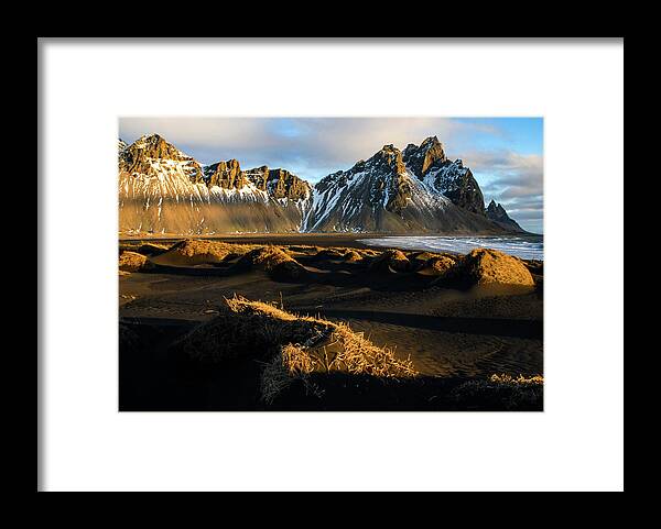 Iceland Framed Print featuring the photograph The Language Of Light - Black Sand Beach, Iceland by Earth And Spirit