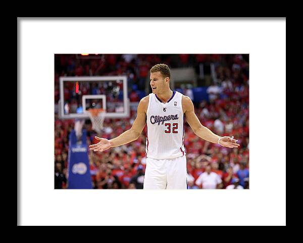 Playoffs Framed Print featuring the photograph Blake Griffin by Stephen Dunn