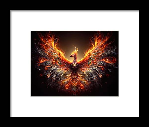 Phoenix Framed Print featuring the photograph Blaze of Renewal by Bill and Linda Tiepelman
