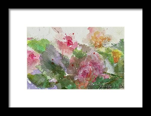 Flowers Framed Print featuring the painting Blessing 2 by Cheryl Wallace