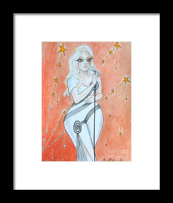 Blond Framed Print featuring the painting Blond Bombshell No. 1 by Jayne Somogy