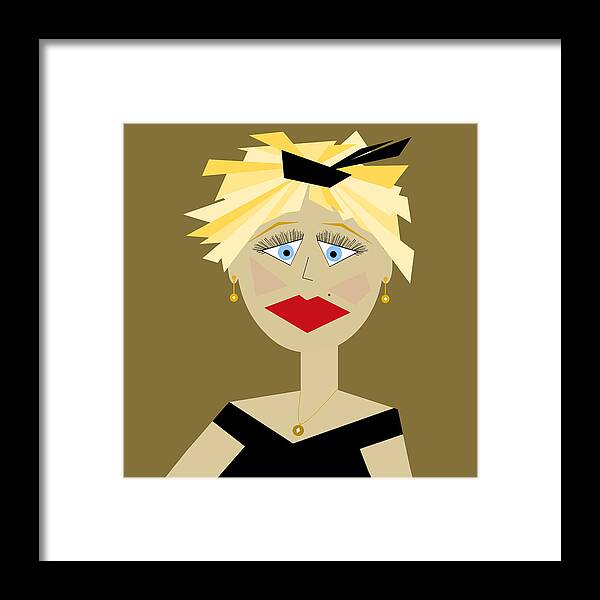 Blondie Framed Print featuring the digital art Blondie by Val Arie