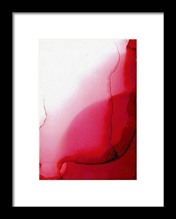 Red Framed Print featuring the painting Blood Money by Eric Fischer