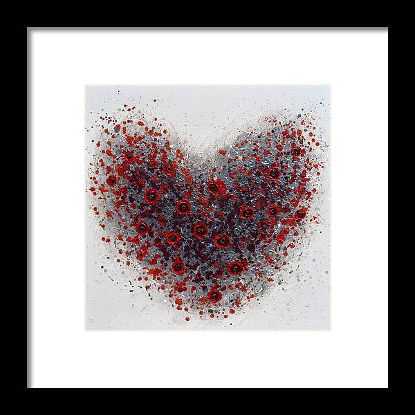 Heart Framed Print featuring the painting Blooming with Love by Amanda Dagg