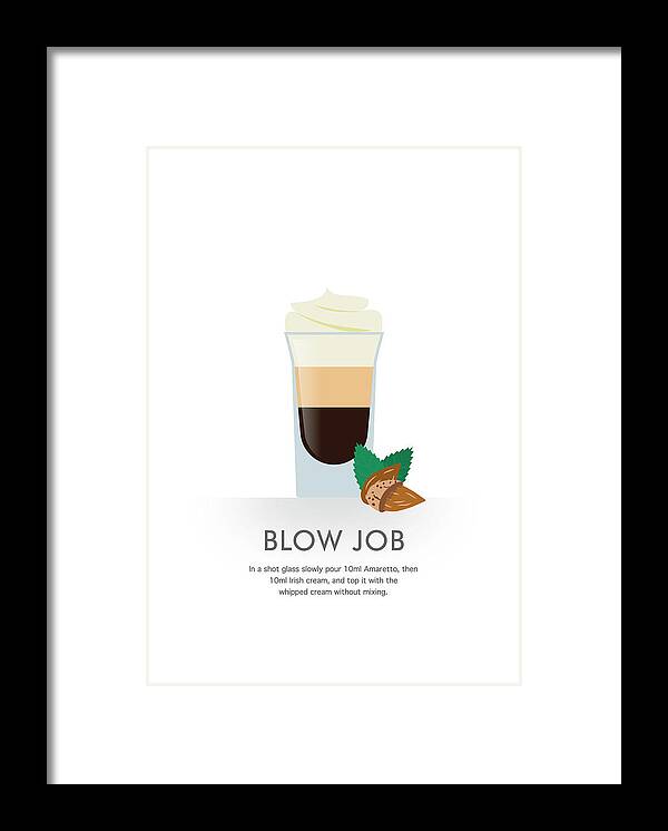 Blow Job Framed Print featuring the digital art Blow job cocktail by Dennson Creative