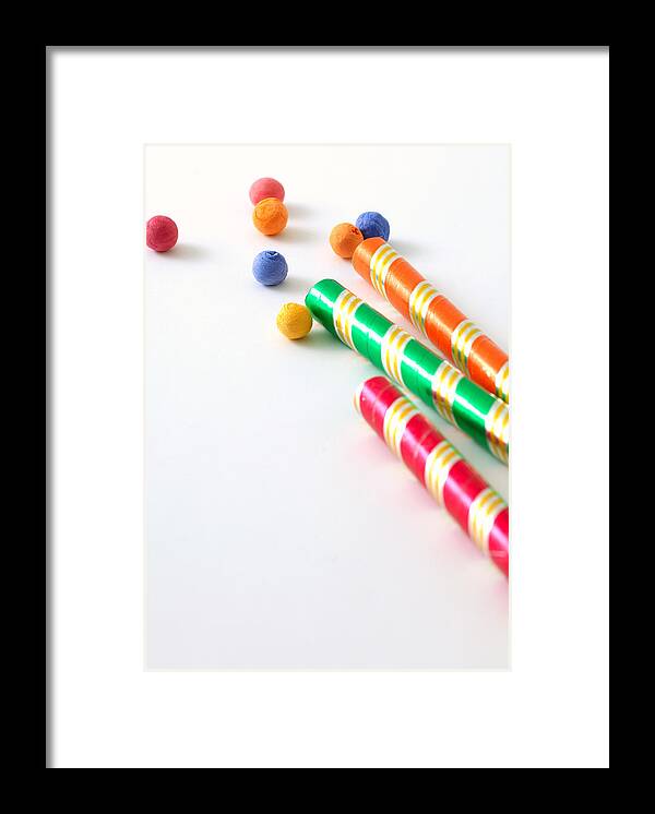 White Background Framed Print featuring the photograph Blowpipes by Laurence Mouton