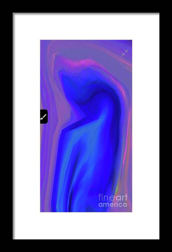  Framed Print featuring the digital art Blue 1 by Glenn Hernandez