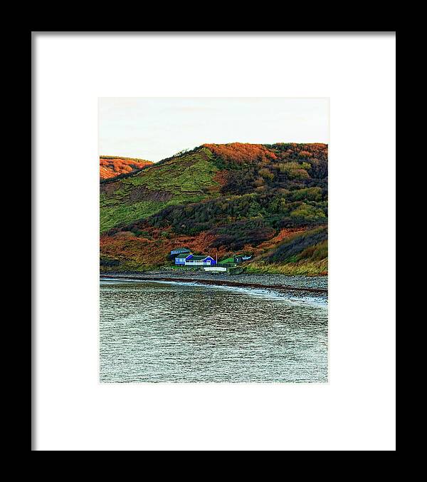 Huts Framed Print featuring the photograph Blue and White Huts by Jeff Townsend