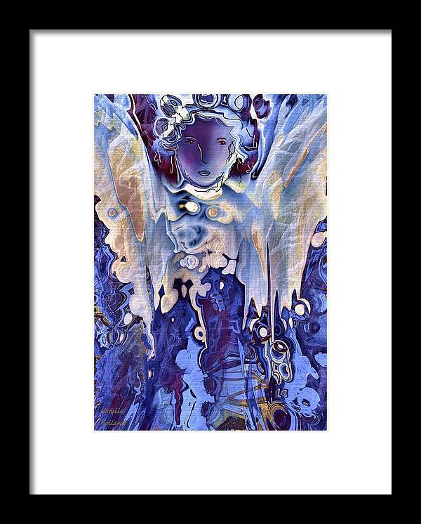 Angels Framed Print featuring the painting Blue Angel by Natalie Holland
