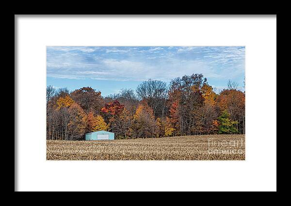  Framed Print featuring the photograph Blue Barn by Brian Mollenkopf
