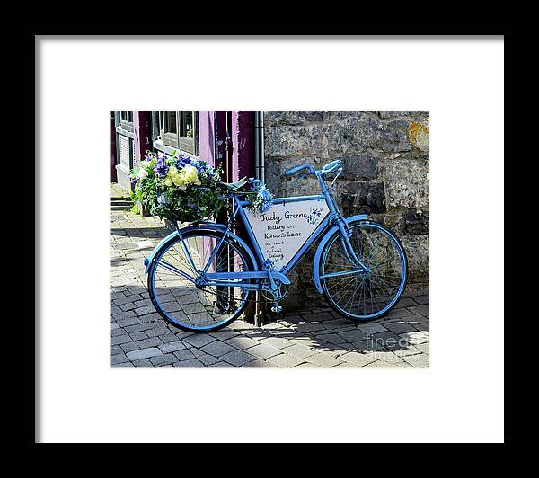 Bicycle Framed Print featuring the photograph Blue Bicycle by Marie Dudek Brown