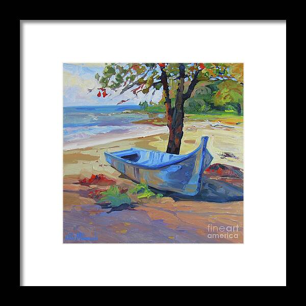 Boat Framed Print featuring the painting Caribe Sur , CR by John McCormick