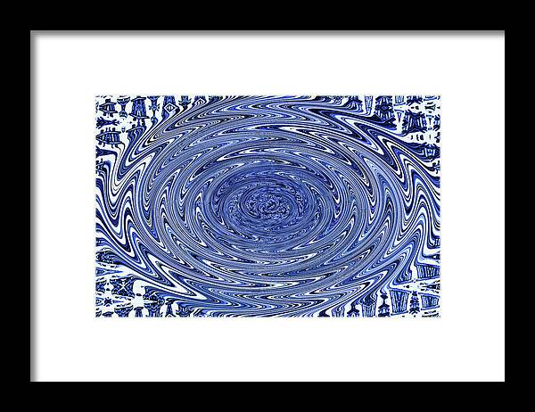 Blue Byways Framed Print featuring the digital art Blue Byways by Tom Janca