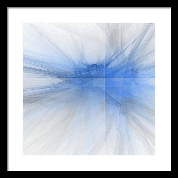 Rick Drent Framed Print featuring the digital art Blue Chrystalene by Rick Drent