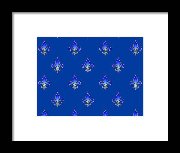 Facemasks Framed Print featuring the photograph Blue Fleur De Lys by Theresa Tahara