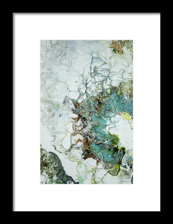 Blue Framed Print featuring the painting Blue Flower by Katrina Nixon