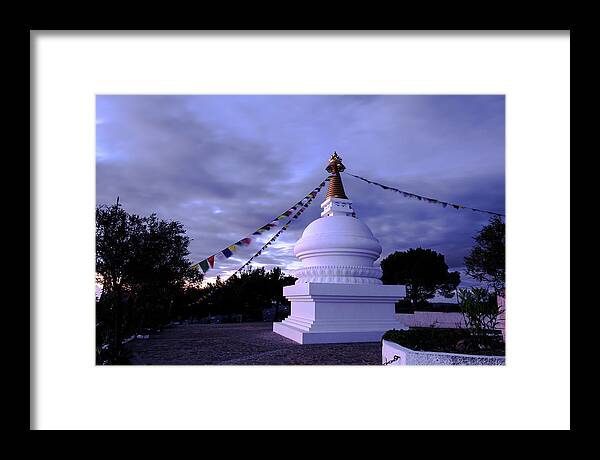 Budhhism Framed Print featuring the photograph Blue Hour by Gary Browne