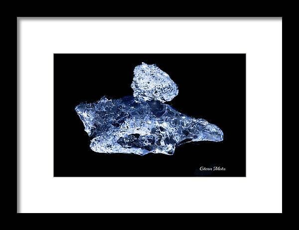 Glacial Artifact Framed Print featuring the photograph Blue Ice Sculpture 4 by GLENN Mohs